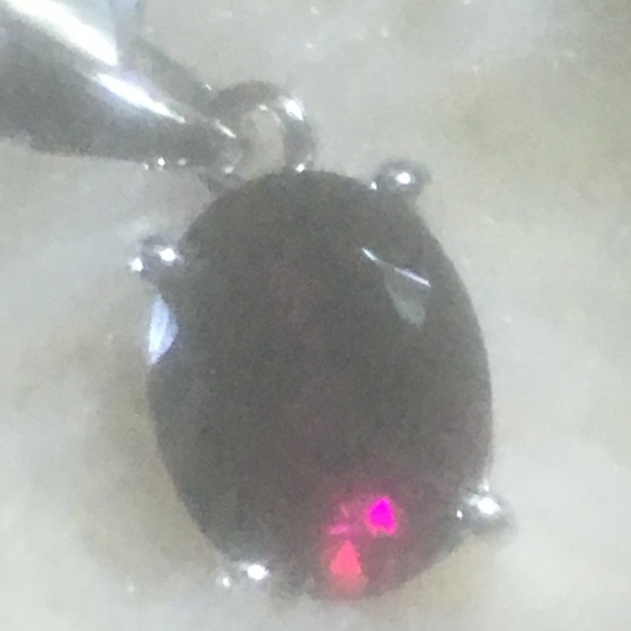SOLD SOLD Rhodeolite Garnet inWhite Gold Pendant - Picture 2 of 5